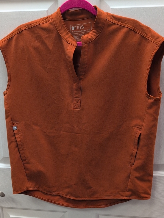Figs Tops - Figs Rafaela Scrub Top XS Dirty Chai